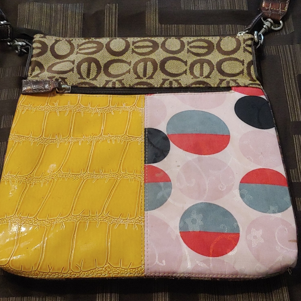 Multi Colored Patchwork Crossbody - image 2